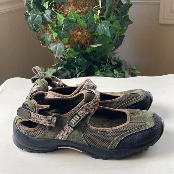 Lands End Women’s Mary Jane Trekker Breathable Mesh Leather Hiking Shoes Size 7B - Picture 3 of 11